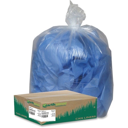 WEBSTER 45 gal Trash Bags, L, 1.50 mil (38 Micron), Clear, 100 PK WBIRNW4615C